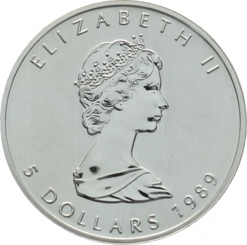 Preview: * Kanada 5 Dollars Maple Leaf - 1 Unze Feinsilber